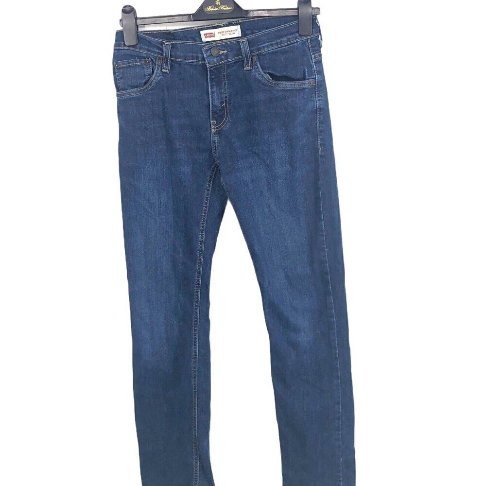 Levis 511 Slim Jeans Girls Size 16R Dark Blue Wash High Rise W28 L28
